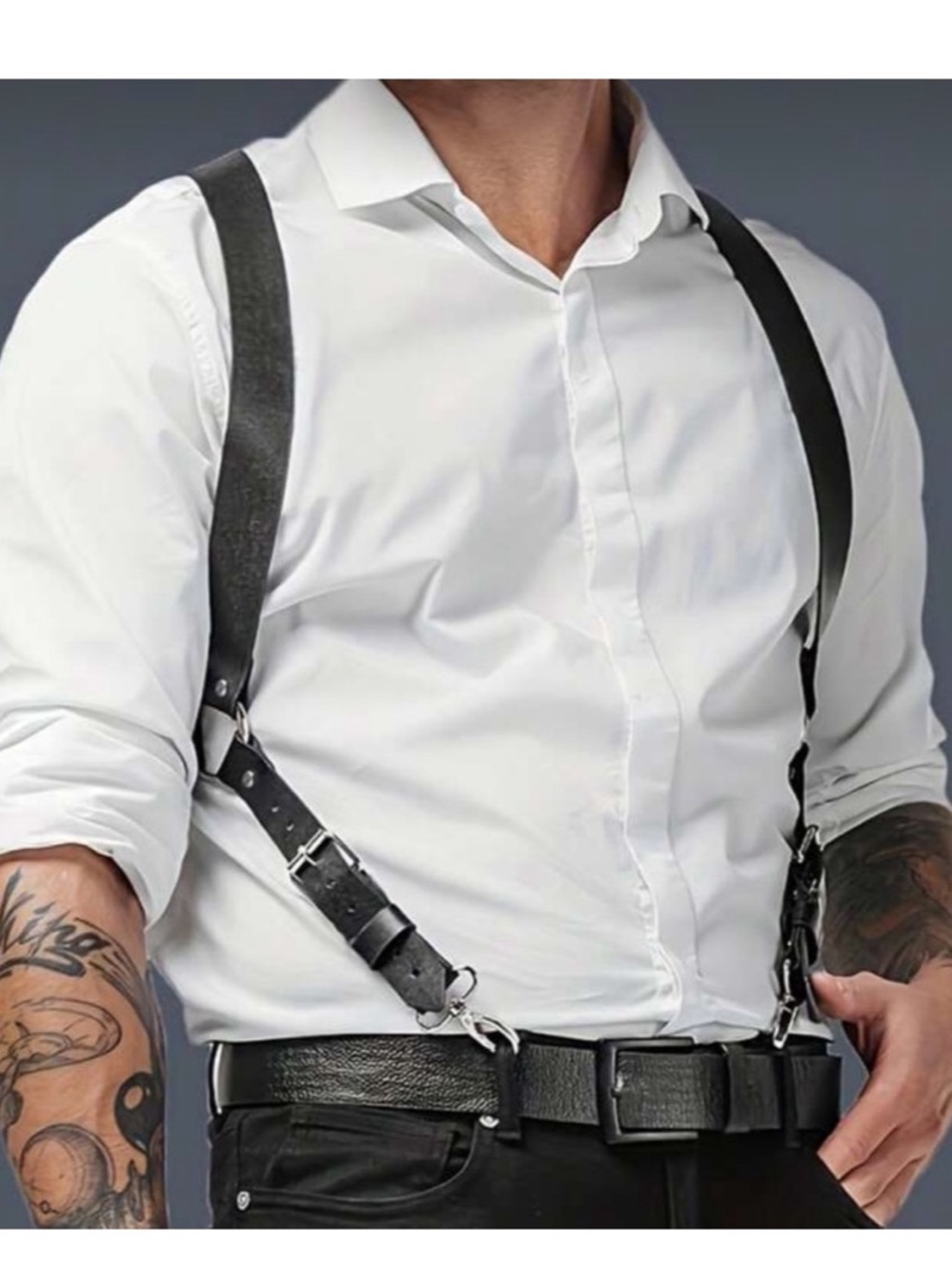 Men’s Leather Suspenders New